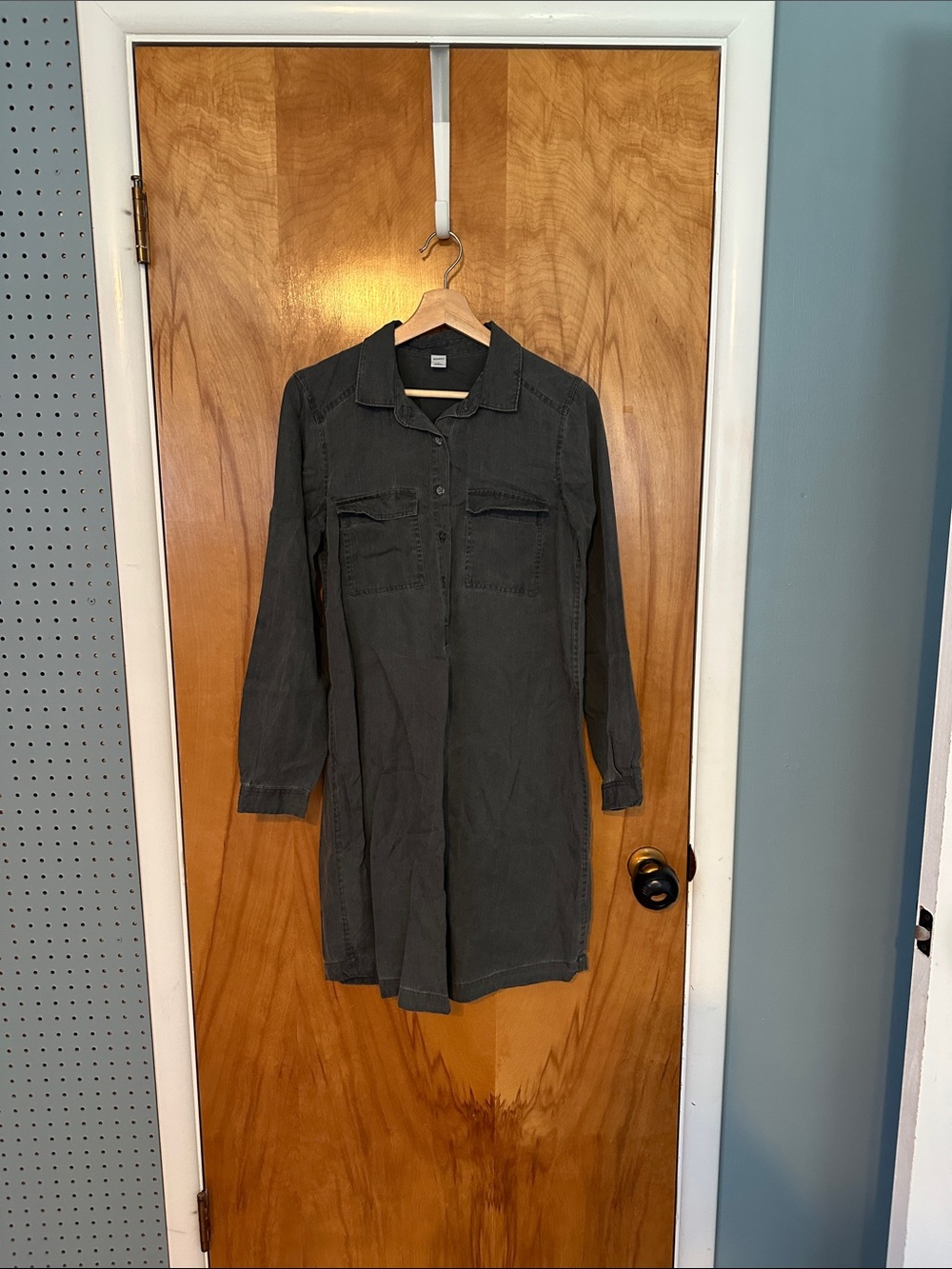 Old Navy Womens Dark Gray Shirt Dress
